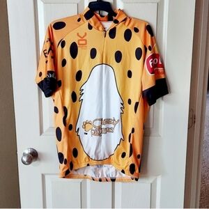 VOmax Aspire Higher Men's Cheesy Riders Bicycle Jersey SZ L
